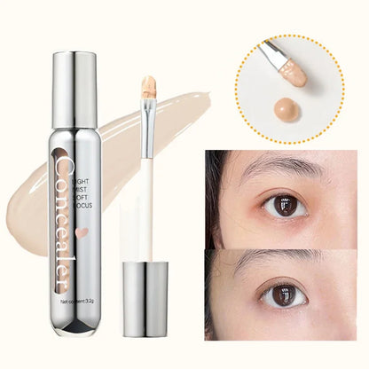 Blushimmer lightweight concealer pen with brush, liquid contour stick for dark circles, acne, and shadow correction.