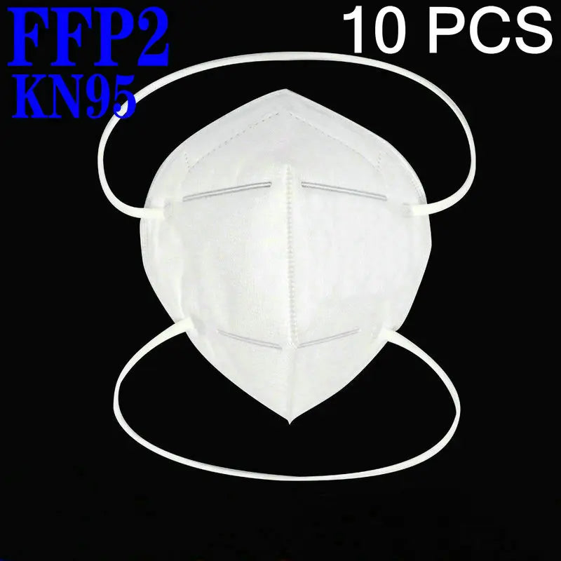 FFP2 KN95 Mask headband Mascarillas CE Black White 5 Layers Face Mask KN95 Filter Respirator mouth Mask Adults filter