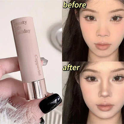 Blushimmer moisturizing matte concealer contour stick with a smooth 3D nose shadow, waterproof face highlight and brightening makeup application