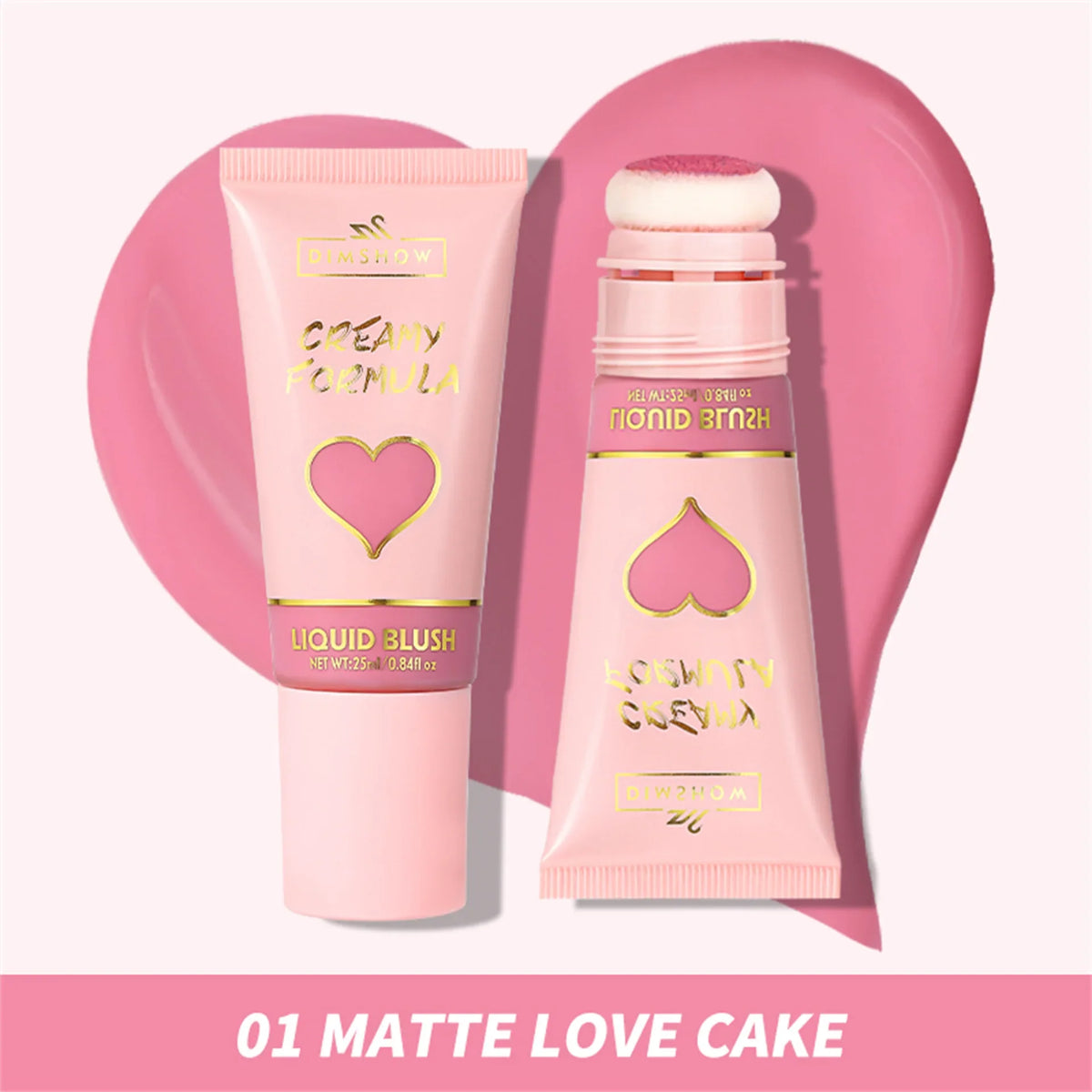 Blushimmer DIMSHOW 6-color velvet sponge head for lips and cheeks, with low light moisturizing water and easy-to-apply blush.