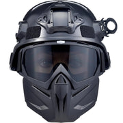 Airsoft Helmet Mask Paintball Helmet MaskFull Face Tactical Helmet MaskDetachable Adjustable Military Tactical Helmet Mask (BH-Black Lens)