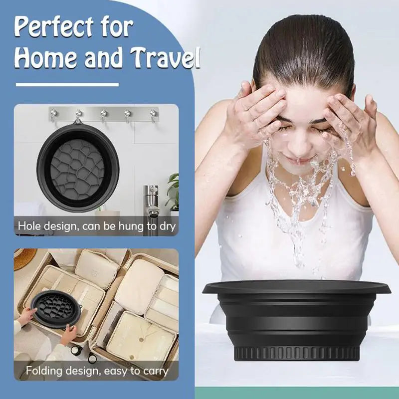 Portable Foldable Face Ice Bath Bowl cold compress ice therapy wash basin Built-In Ice Tray Bathroom Accessories For Soothe Skin