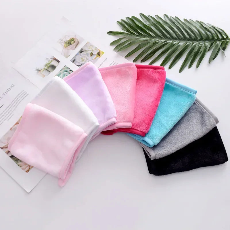 Reusable cotton makeup remover pads by Blushimmer, microfiber facial towels for gentle face cleaning and skincare.