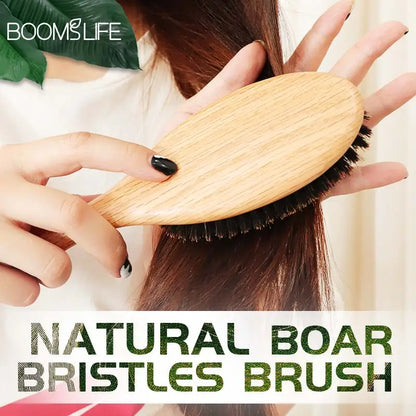 BOOMSLIFE Boar Bristle Hair Brush Women Combs for Hair Wood HairBrush Detangle Straightener Brush Hair Comb Barber Accessories