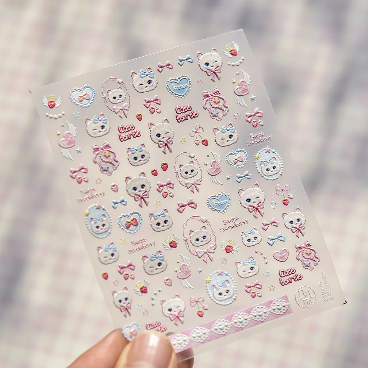 Blushimmer Dream Flower window shell nail art stickers with Japanese flower design, self-adhesive decorative decals for press-on nails
