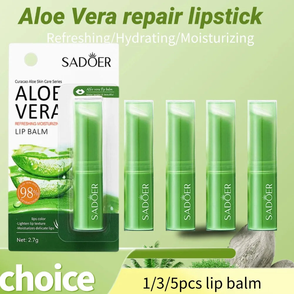 Blushimmer hydrating repair lipstick with aloe vera and vitamin essence, moisturizing water lip balm for smooth, protected lips.