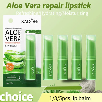 Blushimmer hydrating repair lipstick with aloe vera and vitamin essence, moisturizing water lip balm for smooth, protected lips.