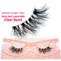Blushimmer 3D mink fluffy half false eyelashes with clear band, natural soft lightweight short eye strip lashes for a reusable eyelash extension