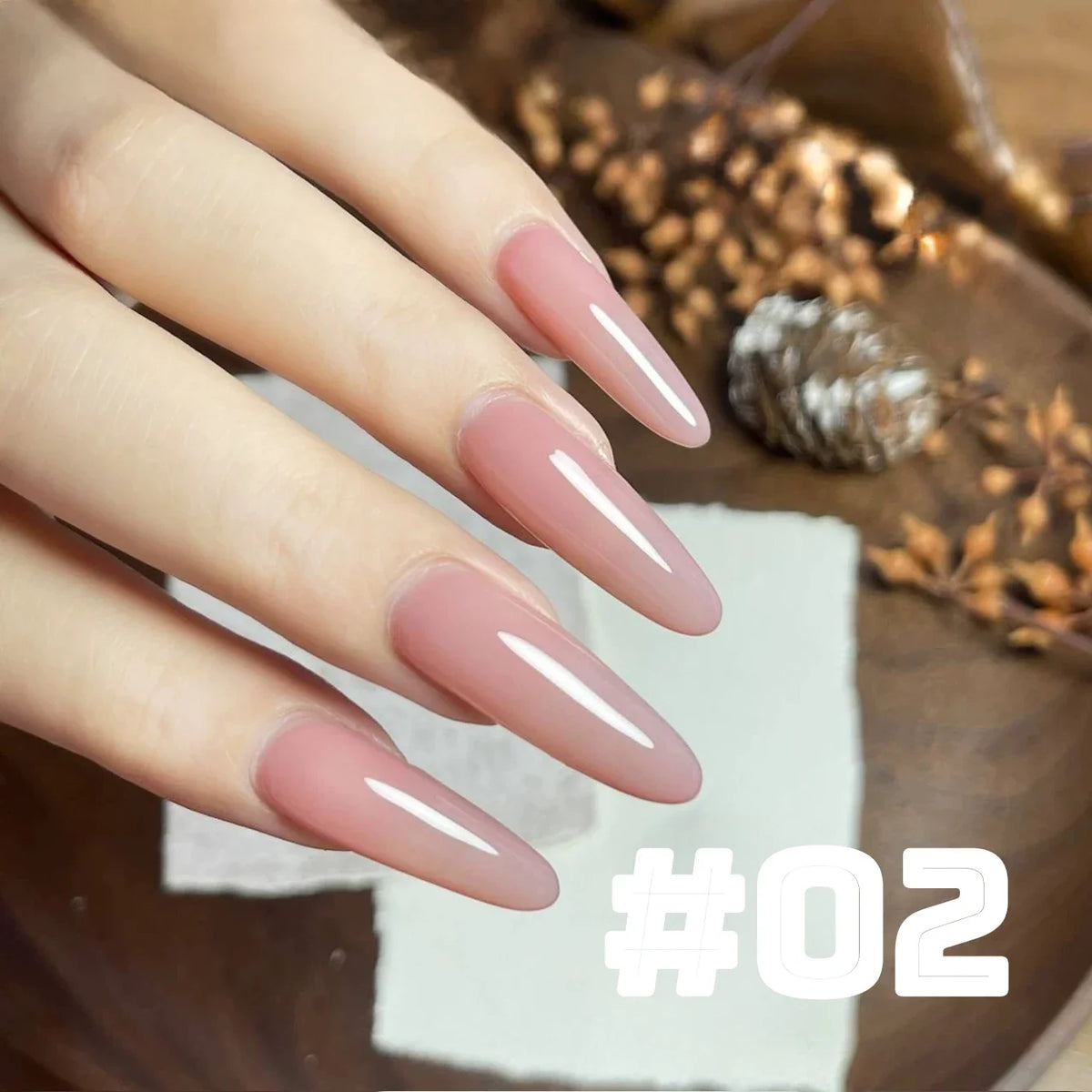 Blushimmer MIANEL Japanese style fairy gel nail polish in white pink nude, ice clear, perfect for summer pink nails, 12ml bottle