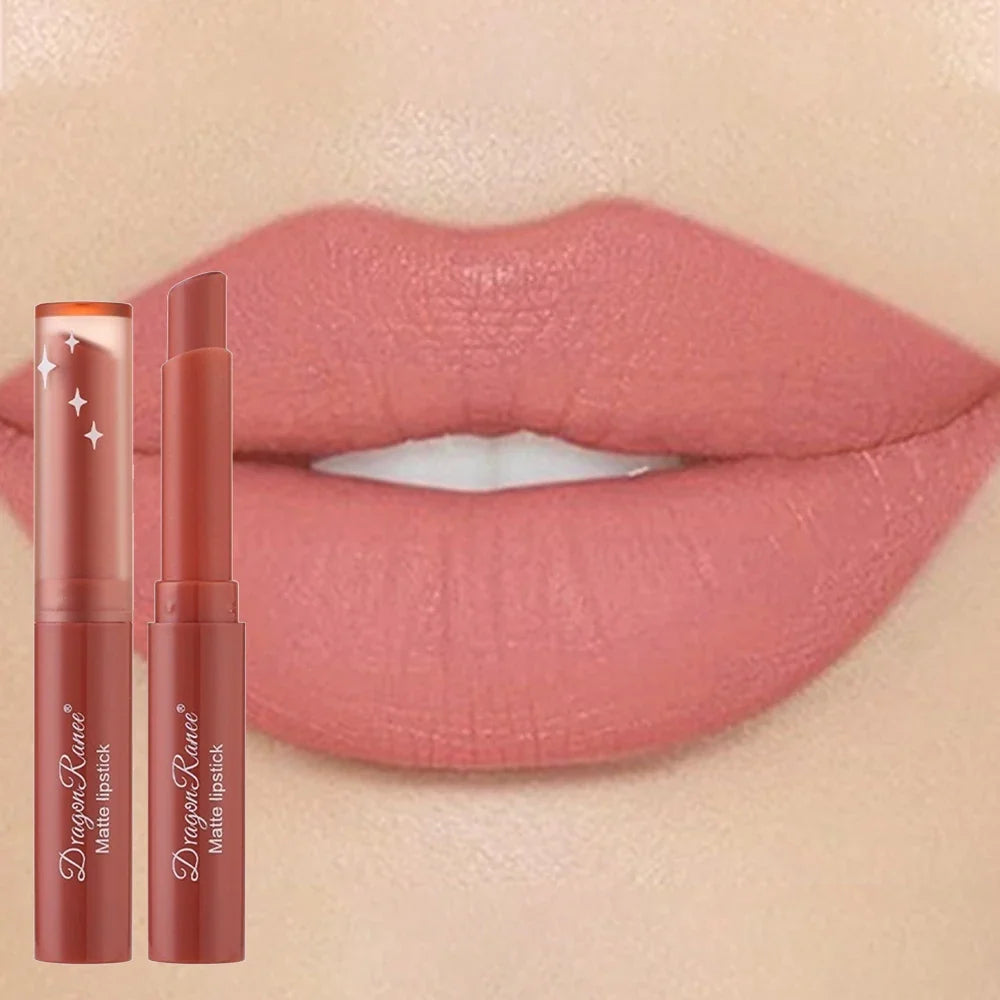 Blushimmer nude matte waterproof lipstick in sexy red velvet shade, long-lasting lip color for women, perfect for makeup looks
