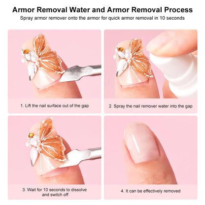 Blushimmer LimeGIRL 60ml nail remover gel in a bottle, designed to soften and remove fake and press-on nails easily.