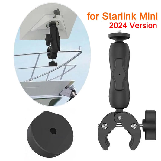 For Starlink Mini 2024 Round Tube Bracket Adapter Aluminum Alloy Pea Pod Stand Mounting Kit For Starlink Mini Accessories