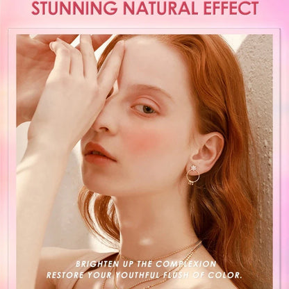 Blushimmer FOCALLURE Liquid Blusher with four natural shades, long-lasting matte face blush, Hangover Red Wine color, Korean makeup