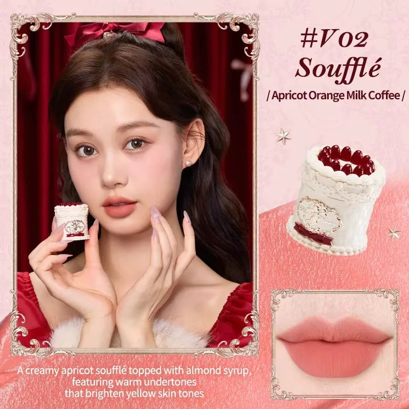 Blushimmer Flowerknows Strawberry Cupid lipstick cake and matte velvet lip gloss with lip cream for women and girls