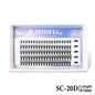 Blushimmer 14/30 rows DIY 5D fluffy eyelash clusters, 10-18mm thick individual lash extensions in black, close-up image.