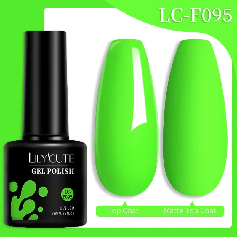 LILYCUTE 7ML colorful gel nail polish bottle from Blushimmer, showcasing vibrant hues for long-lasting manicure and nail art.