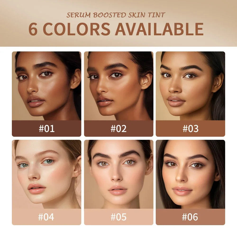 Blushimmer Balm Serum Stick Foundation with silky texture, moisturizing coverage, and skin-plumping finish in a travel-friendly makeup stick