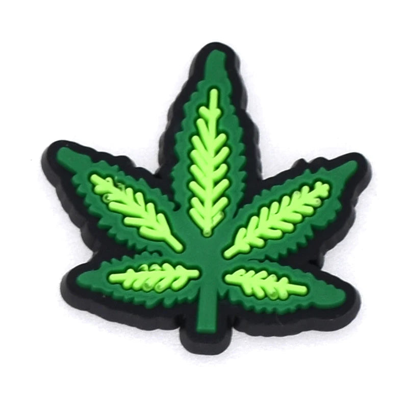 Weed Shoe Charms for Crocs Accessories Maple Leaves Shoes Charm for Croc Decorations Pins Men Accessory Jeans Woman Clogs Clips