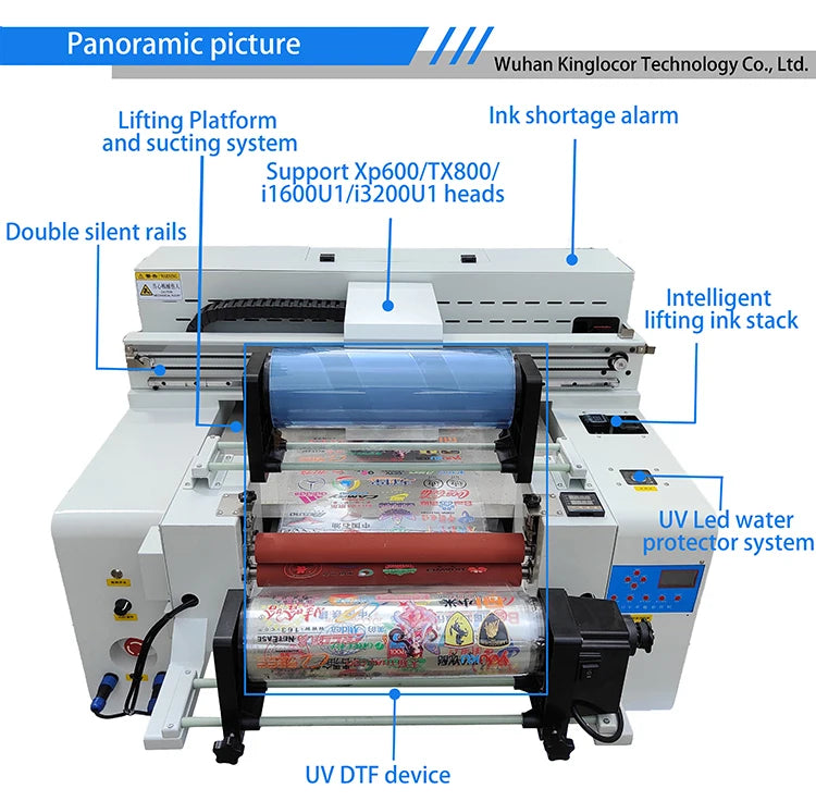 A2 Flatbed UV Led Printer Adsorbing Printing Media Firmly High Resolution Roll-flat All In One Machine Good Choice For Startup