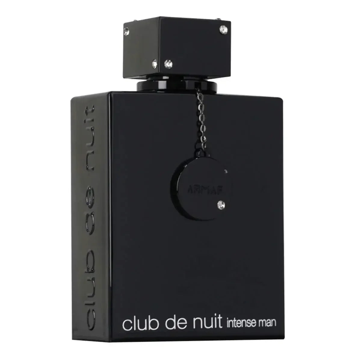 Limited edition Armaf Club De Nuit Intense men's cologne Pure Parfum 3.6 oz, new in box, showcasing the elegant bottle design.