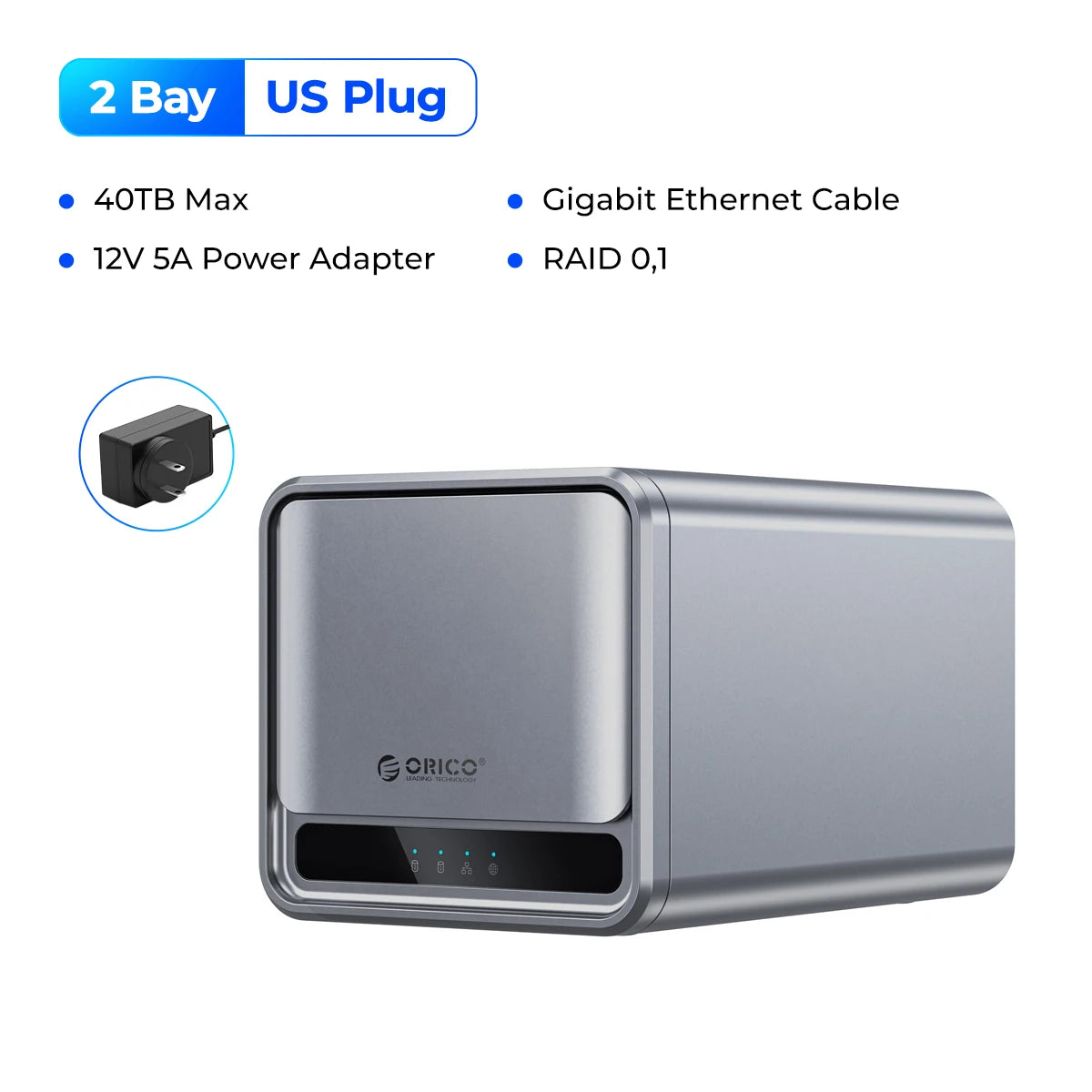ORICO Personal Network Attached Storage Support Remote Access Share Data Intelligent Classification Automatic Backup 2/5-bay