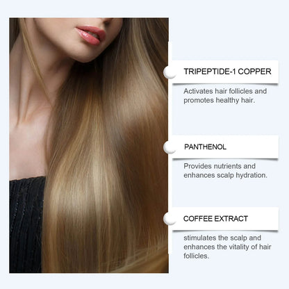 Tripeptide Hair Serum Strengthening Nourishing Scalp Treatment Coffee Extract Promotes Thicker Fuller Healthier Hair 50ml