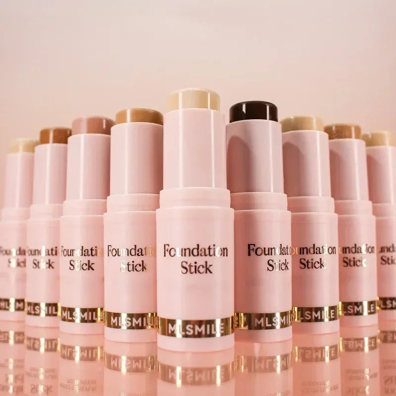Blushimmer facial stick foundation for dark skin, full coverage, matte finish, oil-control concealer, natural primer, makeup base
