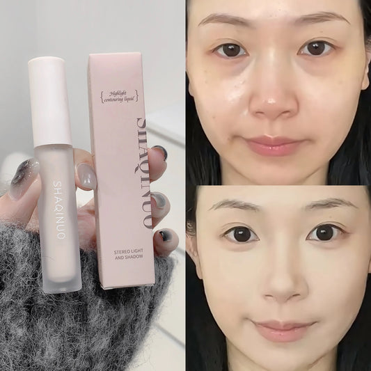Blushimmer SHAQINUO two-color 3D highlight and contour liquid stick for nose and side contouring, brightening cement formula.