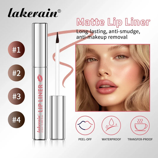Lakerain Peel Off Lip Liner Waterproof Smudge-proof Lip Liner Long Lasting Color Non-fading Hydrate Nourish Lip Contour Makeup