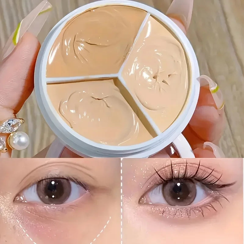 Sweet Mint 3-Color Concealer Palette by Blushimmer featuring waterproof cream concealers in three shades for flawless coverage.