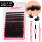 Blushimmer WOSHEER Lash Clusters Kit with spiky eyelash extension clusters, DIY volume lash spikes for dramatic eye makeup.