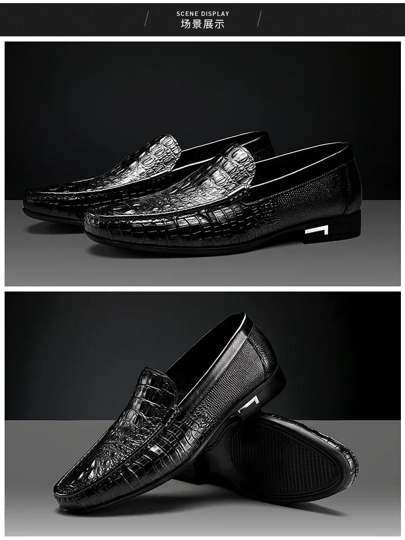 Mens Slip on Shoes Man Moccasins Men's Loafers Genuine Leather Summer Shoes Men Loafer Flats Driving  Shoes Formal 2024