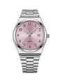 Lucky Fox minimalist stainless steel wristwatch with black dial, sleek design, and precise timekeeping for everyday wear.