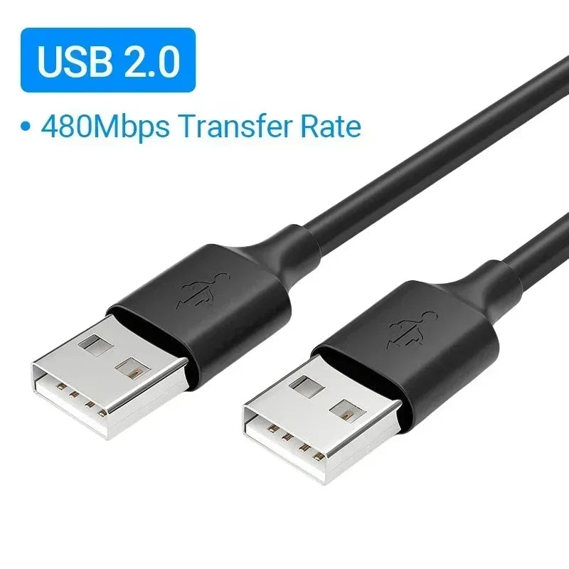 USB 3.0 A to USB A Male Extension Cable Double End USB Cord For Hard Drive DVD Player Laptop Cooler High-Speed Data Transmission