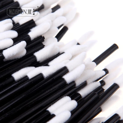 Set of wholesale 50/1000 pcs Blushimmer lip brushes and applicators for lipstick, lip gloss, and eyelashes, makeup beauty tools.