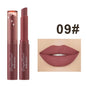 Blushimmer matte lipstick in rich deep red with smooth velvet finish, waterproof and non-fading European and American makeup style