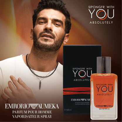 AUMEKA luxury men's perfume spray in 65ml bottle, featuring woody scent, original Arabes parfum, perfect for gift, by Blushimmer.
