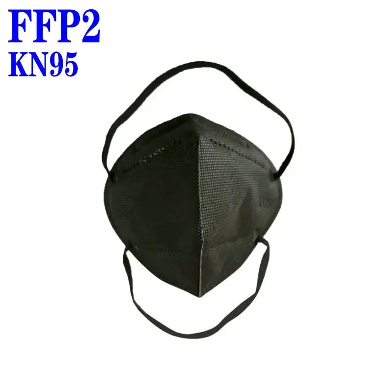 FFP2 KN95 Mask headband Mascarillas CE Black White 5 Layers Face Mask KN95 Filter Respirator mouth Mask Adults filter
