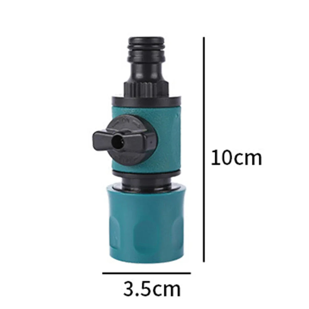 Garden Hose Shut Off Valve, Quick In-Line Tap Connector for Watering & Irrigation System
