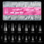 Set of 600 short almond-shaped soft gel nail tips by Blushimmer, full cover false nails for acrylics, salon and home use