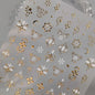 1pc Flower Nail Stickers Summer Floral Leaf Plant 5D Embossed Nail Slider Decals Self-Adhesive Nail Art Supplies Manicure Decor