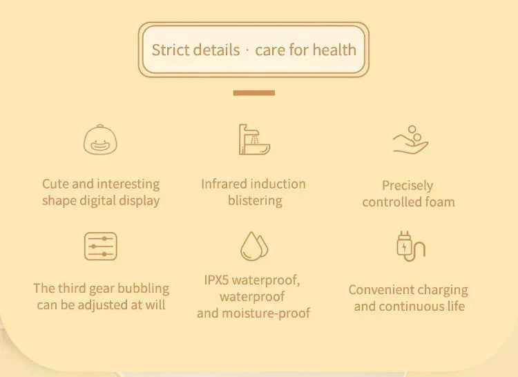 5V 2W 1200mAh 300ml Induction Foam Washing Hand Sanitizer Charging Automatic Soap Dispenser Foam Hand Sanitizer Automatic