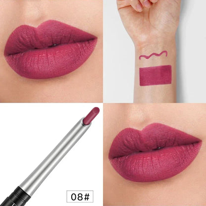 Blushimmer 17Colors portable matte pencil lipstick with long-lasting waterproof and moisturizing formula, natural lip liner for women