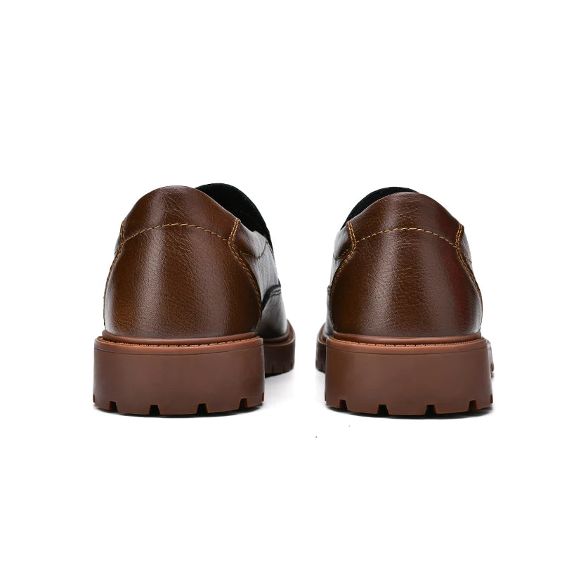 Mens Slip On Oxfords Loafers Casual Leather Shoes Pure Color New Arrival Italian Shoes Italian