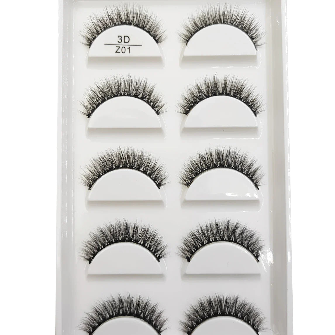 Set of 5 pairs of Blushimmer 3D Mink false eyelashes showcasing natural, voluminous makeup eyelashes for beauty and eye enhancement.