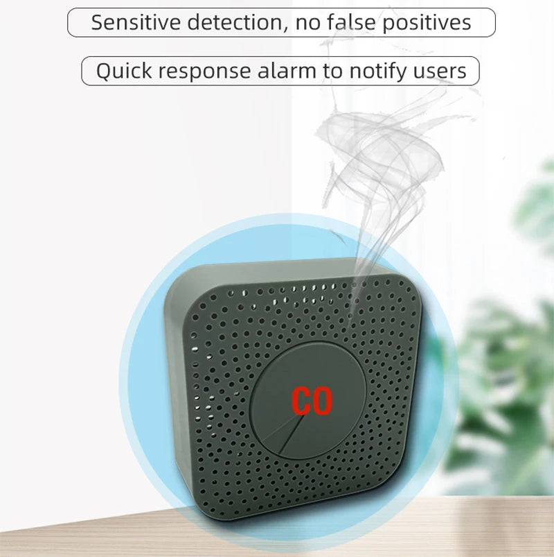 Tuya Smart Carbon Monoxide Sensor Smoke Detection Intelligent Alarm CO Detector Intelligent Life APP