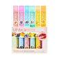 Assorted fruit-flavored Blushimmer lip balm set with 6 or 24 pieces, featuring hydrating and nourishing balms for dry lips.