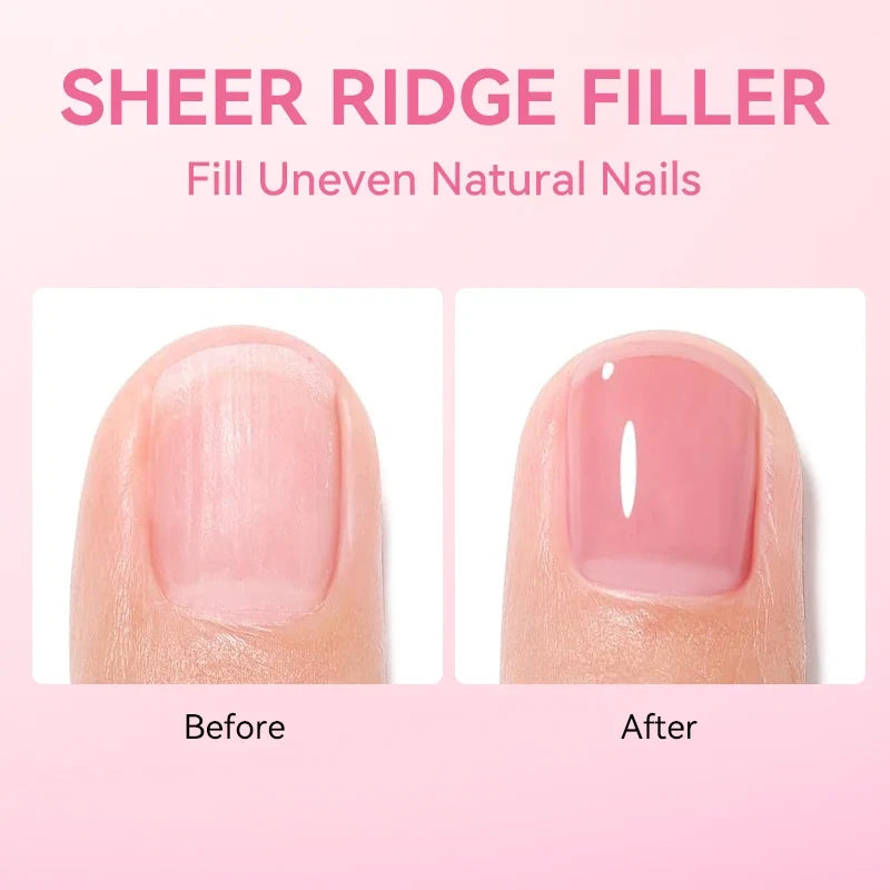 Blushimmer LILYCUTE 7ML nail care polish in milky white pink, fast-drying, long-lasting nail strengthener with no lamp needed