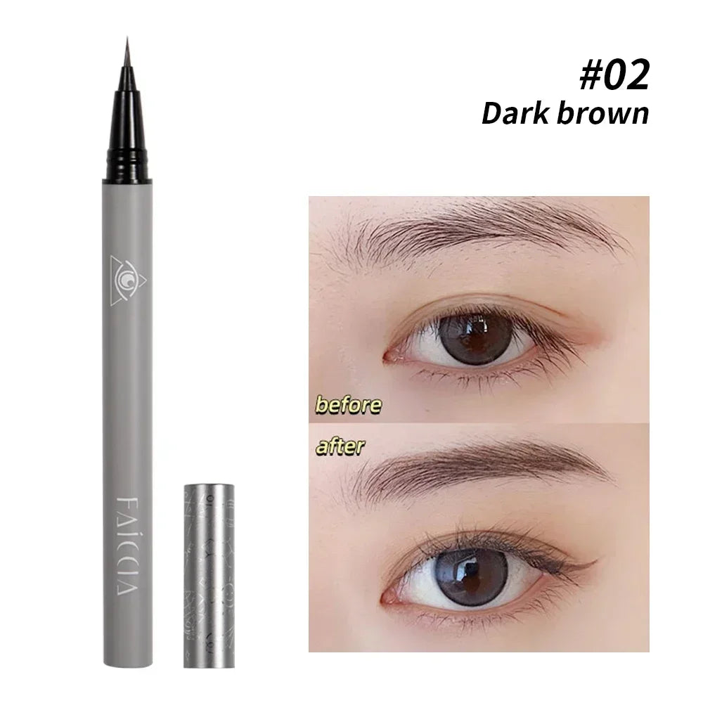 Blushimmer waterproof liquid eyebrow pencil with ultra-fine tip for natural, long-lasting eyebrow makeup and tattoo effect.