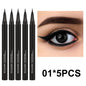 Blushimmer 5-piece set of waterproof liquid eyeliner pens with ultra-fine tips for precise, long-lasting black eye makeup.